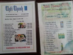 Vietnam, prix des aliments à Nha Trang Nha Trang, menu café, jus de fruits et bière