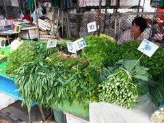 Thailand,Chiang Mai, Gemüsepreise auf den Märkten, Verschiedene Grüns