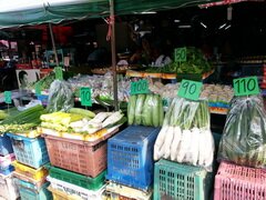 Thailand, Chiang Mai, Gemüsepreise auf den Märkten, Verschiedene lokale Gemüsesorten
